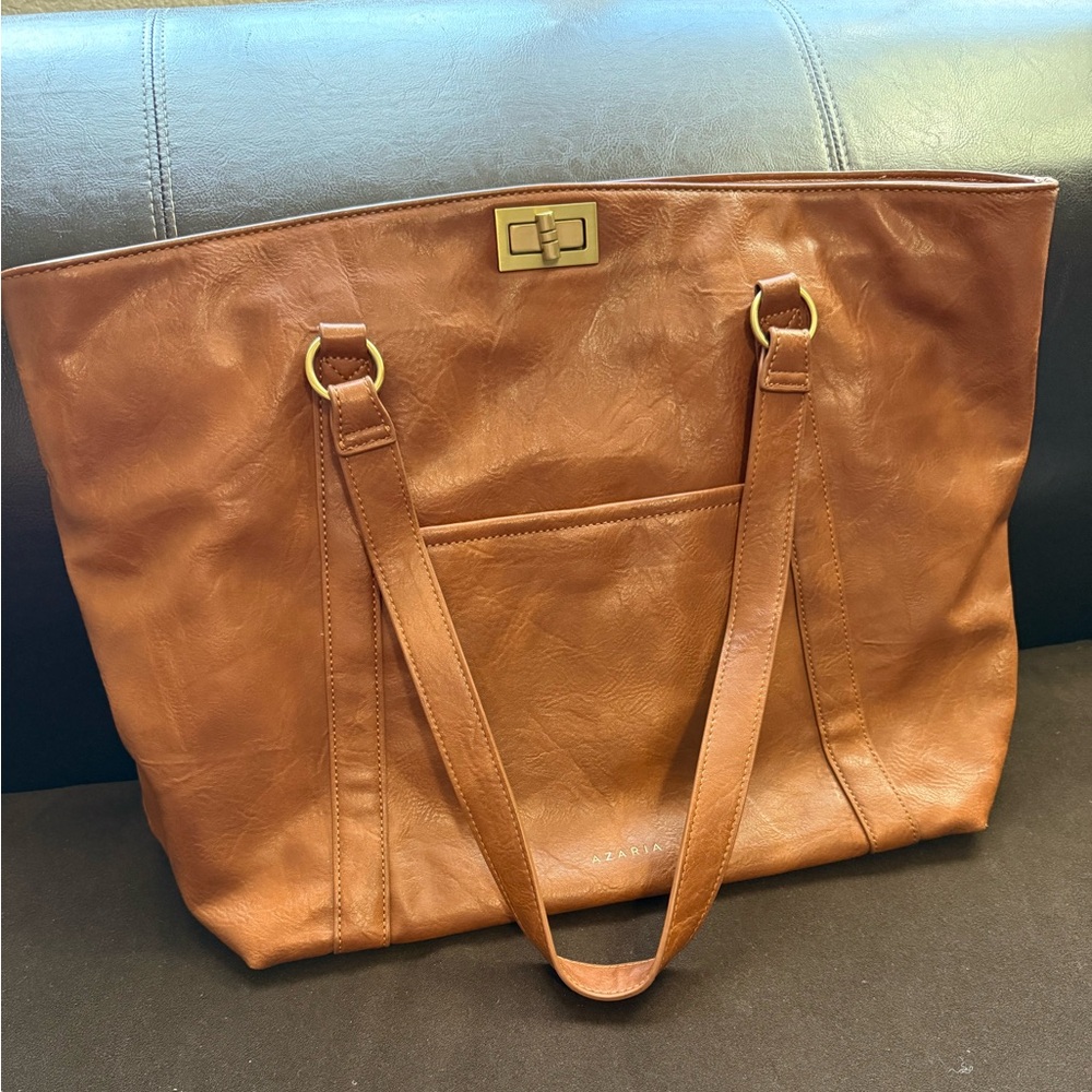 Azaria Maple faux Leather Tote backpack bag
